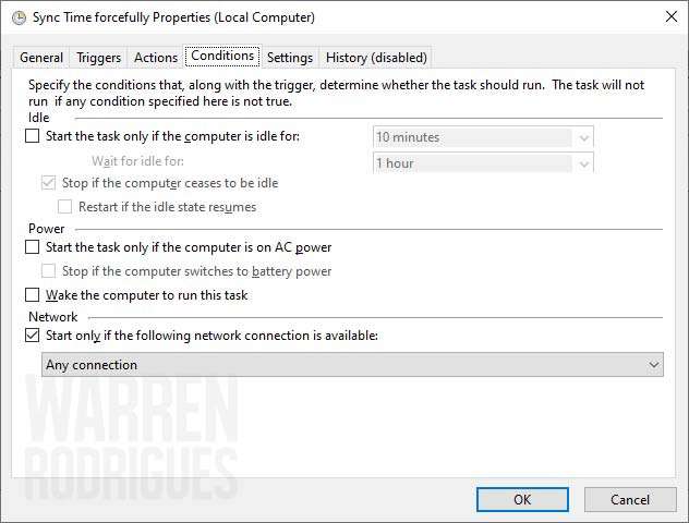 Task scheduler screenshot